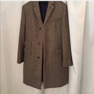 J. Crew Ludlow Top Coat in Brown Herringbone 38S